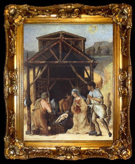 framed  Ercole Roberti The Stigmatization of Saint Francis and Calvary, ta009-2